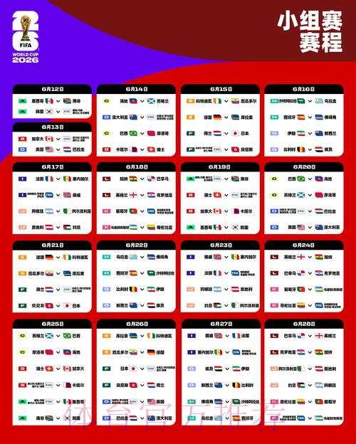 2026世界杯比赛时间推荐 2026世界杯比赛时间推荐